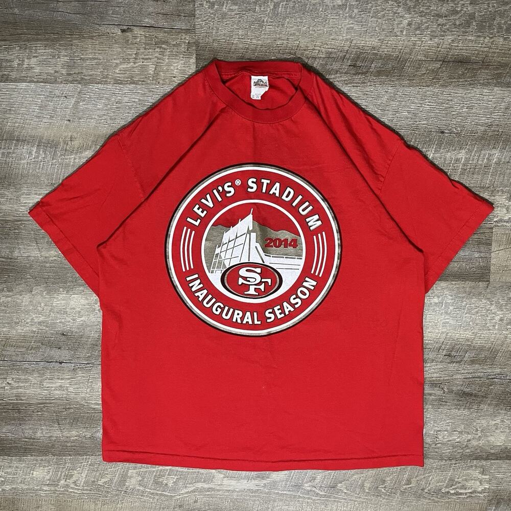 Vintage San Francisco 49ers Shirt Men's 2XL Red NFL 2014 Double Sided READ